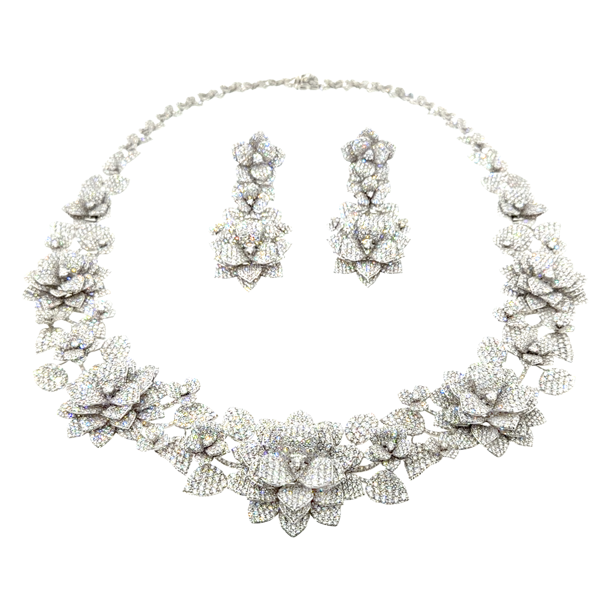 18KT WHITE GOLD DIAMOND NECKLACE