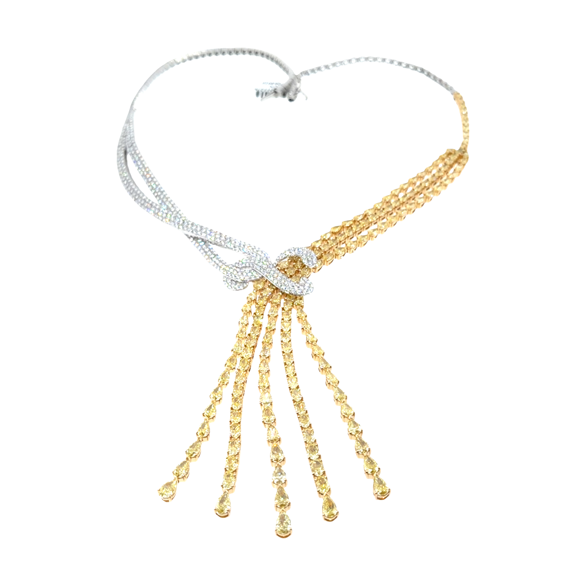 18KT WHITE GOLD DIAMOND NECKLACE