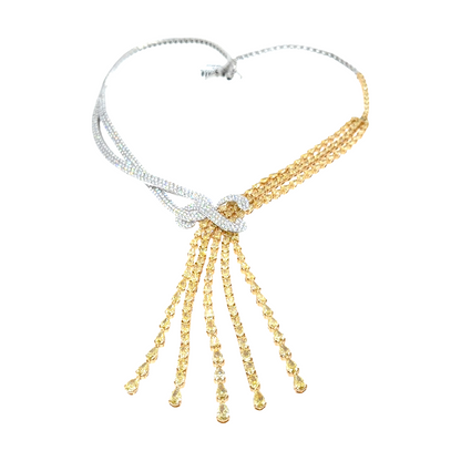 18KT WHITE GOLD DIAMOND NECKLACE