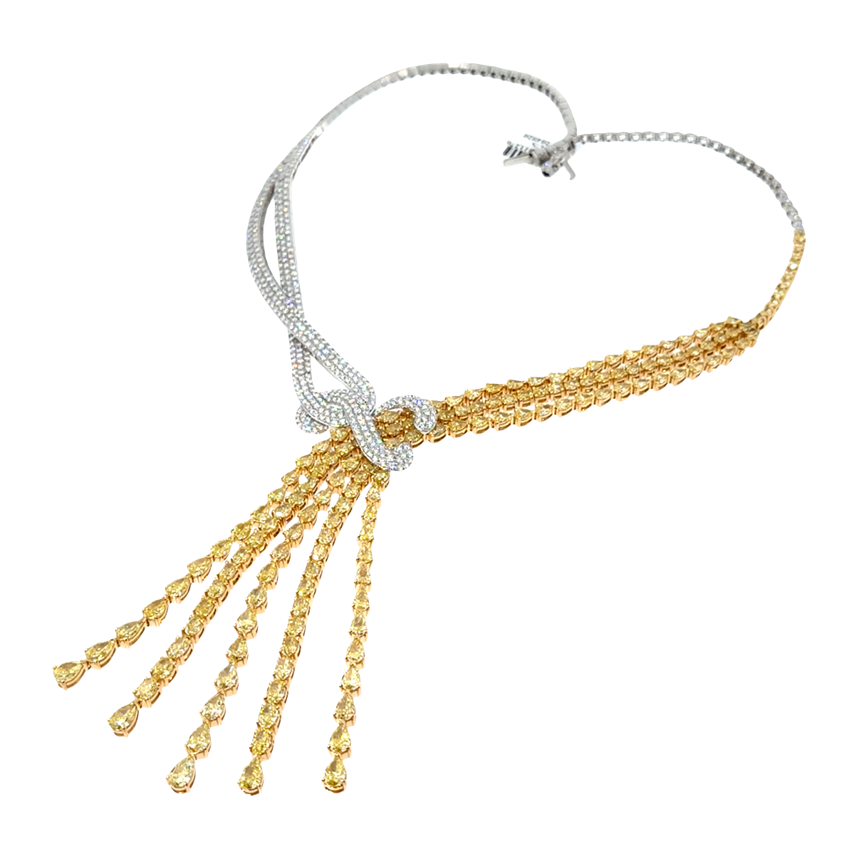 18KT WHITE GOLD DIAMOND NECKLACE