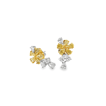 18KT WHITE GOLD DIAMOND EARRING
