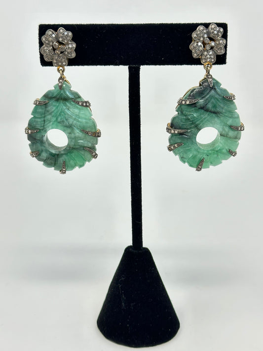 Emerald and Diamond Earring
